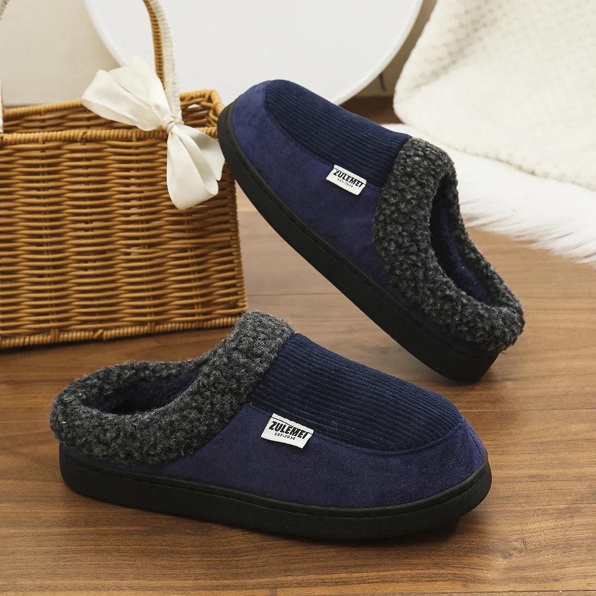 Bridgerton | Chaussons Unisexes Intérieur à Mémoire de Forme, Doublure Douce & Semelle Antidérapante