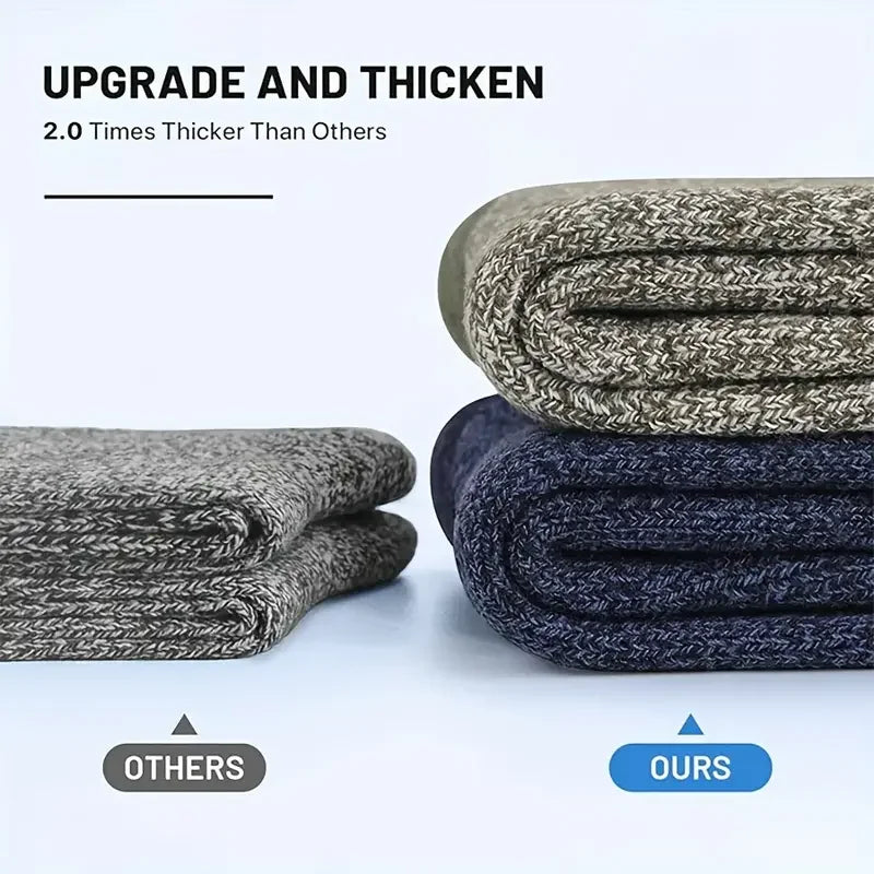 AlpTherm™ | Extra dicke Merino-Wollsocken im 5er-Set für Winter und Outdoor