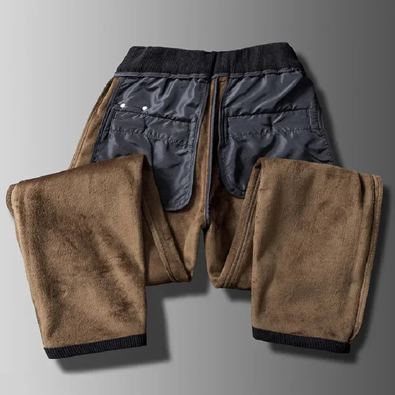 Everton | Pantalon Homme en Velours Doublé Polaire Slim Fit