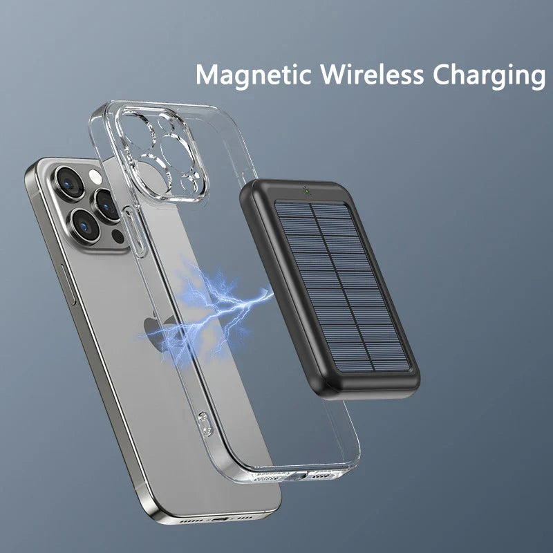 SolarVolt™ | 20.000-mAh-Powerbank mit Solarpanel und kabellosem Laden