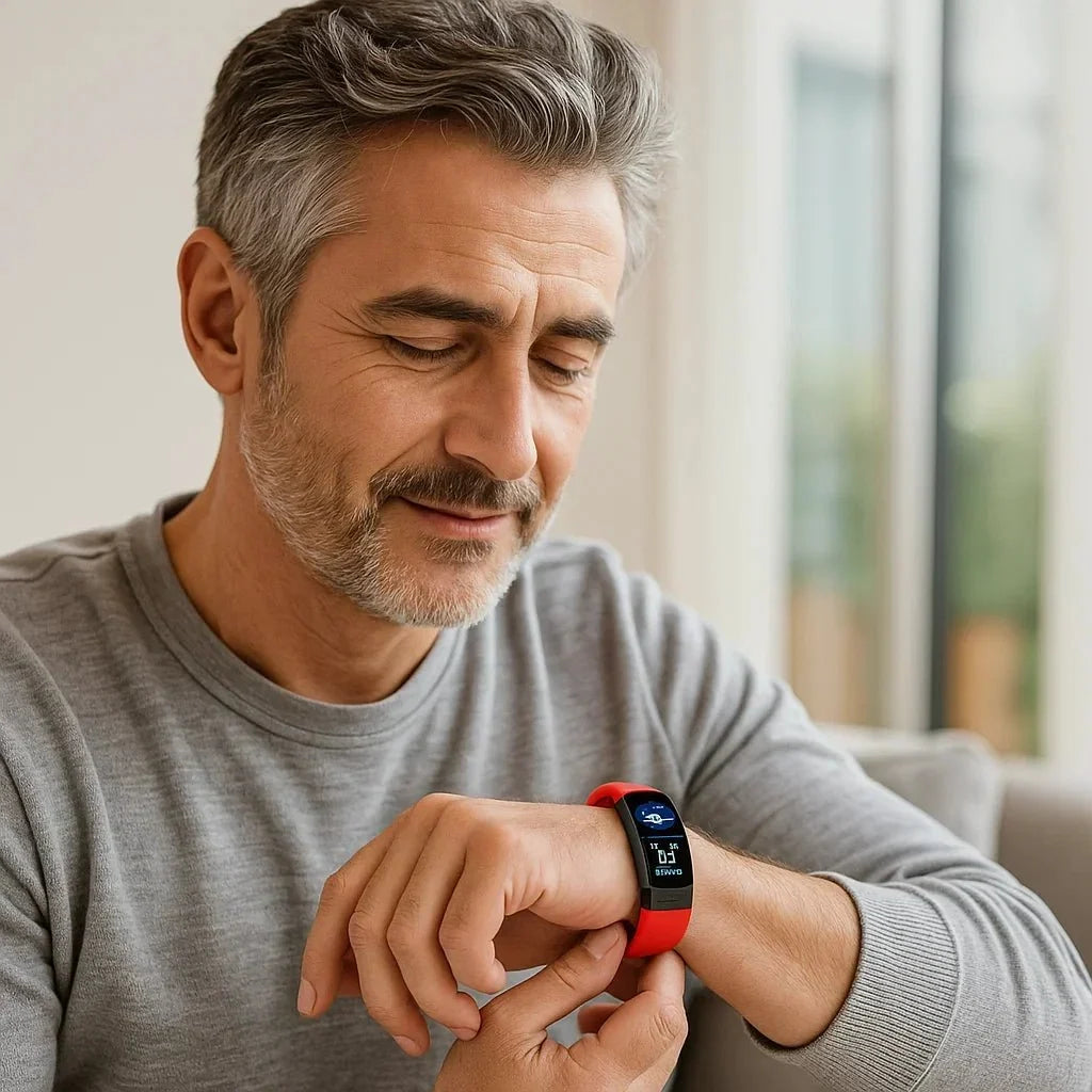 VitaTracko™ | Smartwatch mit Gesundheitsfunktionen, Schlaftracking und USB-Ladefunktion