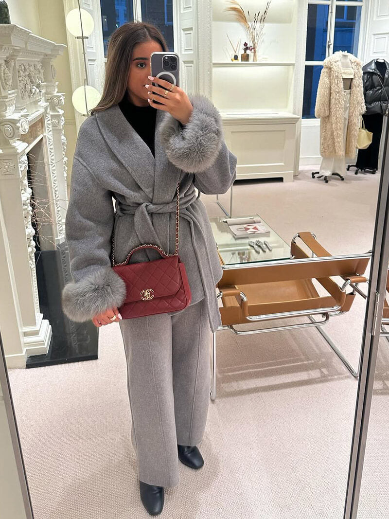 Manteau Femme Élégant à Fourrure | Chic, Confortable & Polyvalent