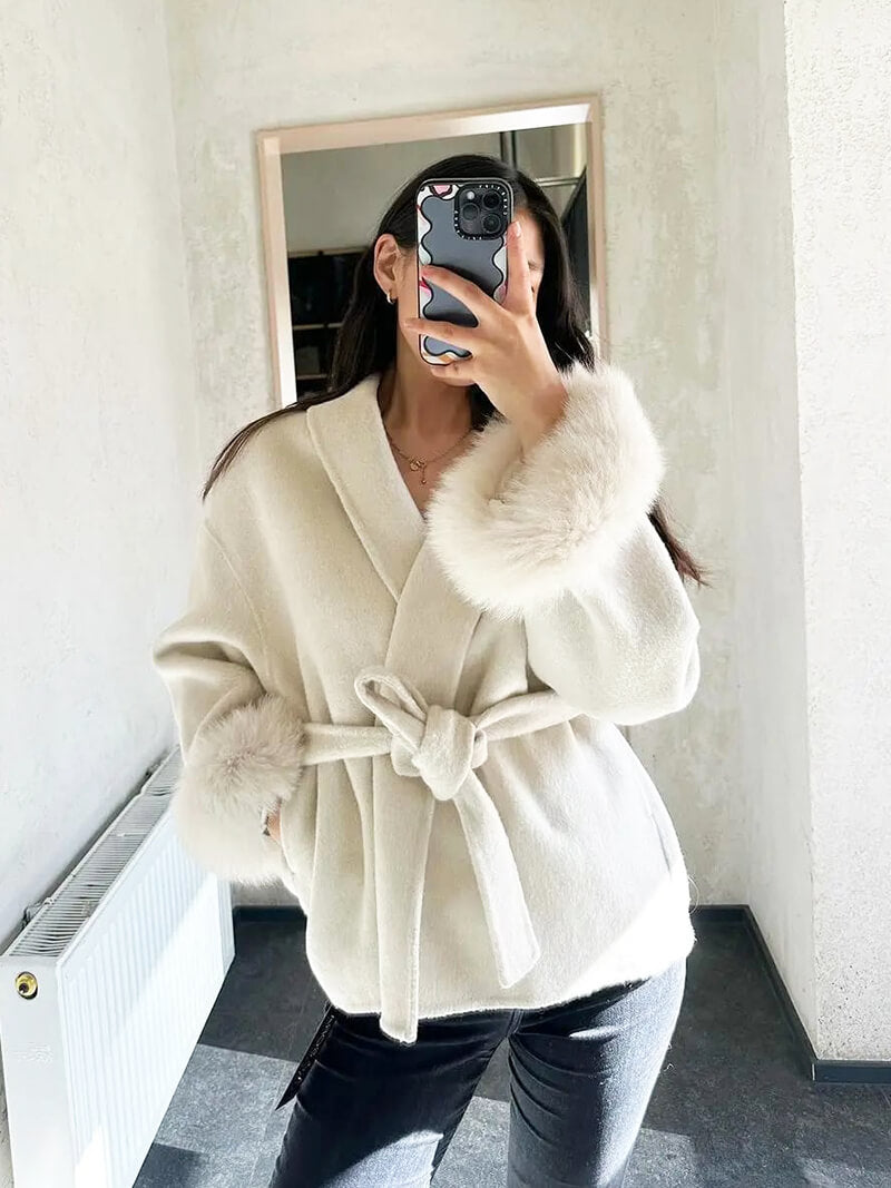 Manteau Femme Élégant à Fourrure | Chic, Confortable & Polyvalent