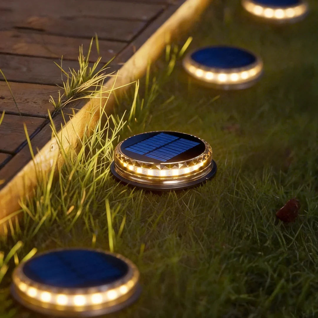 SolarTritt™ | Solar-Bodenleuchten für Gartenwege mit Dämmerungssensor