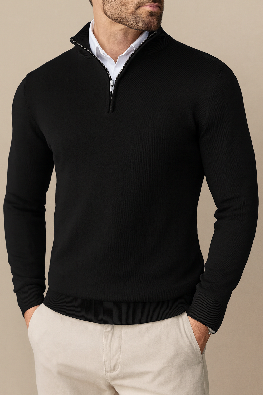 Pull pour homme à demi-fermeture éclair – Confortable, Polyvalent & Moderne