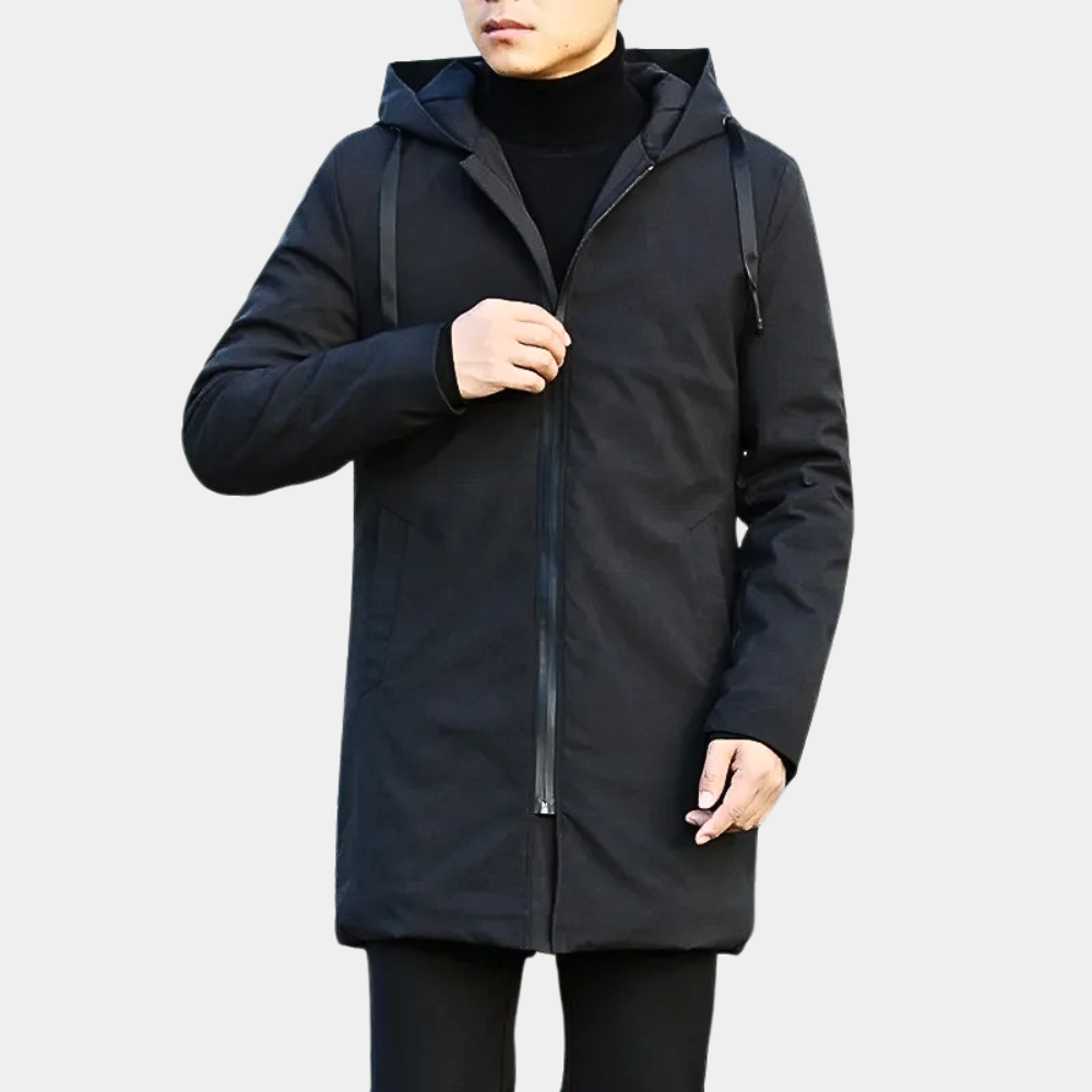 Jory | Manteau Homme avec Capuche à Cordon | Veste d’Hiver Chaude et Doublée pour Extérieur