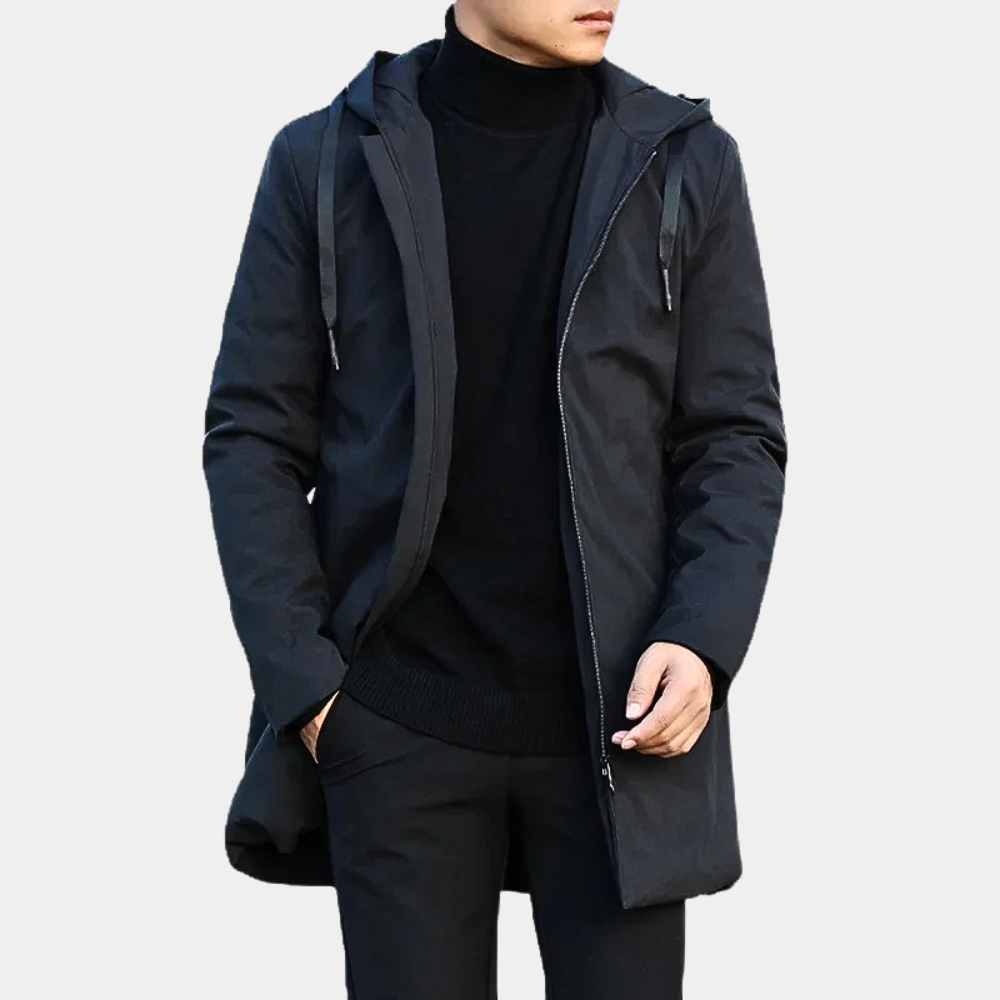 Jory | Manteau Homme avec Capuche à Cordon | Veste d’Hiver Chaude et Doublée pour Extérieur