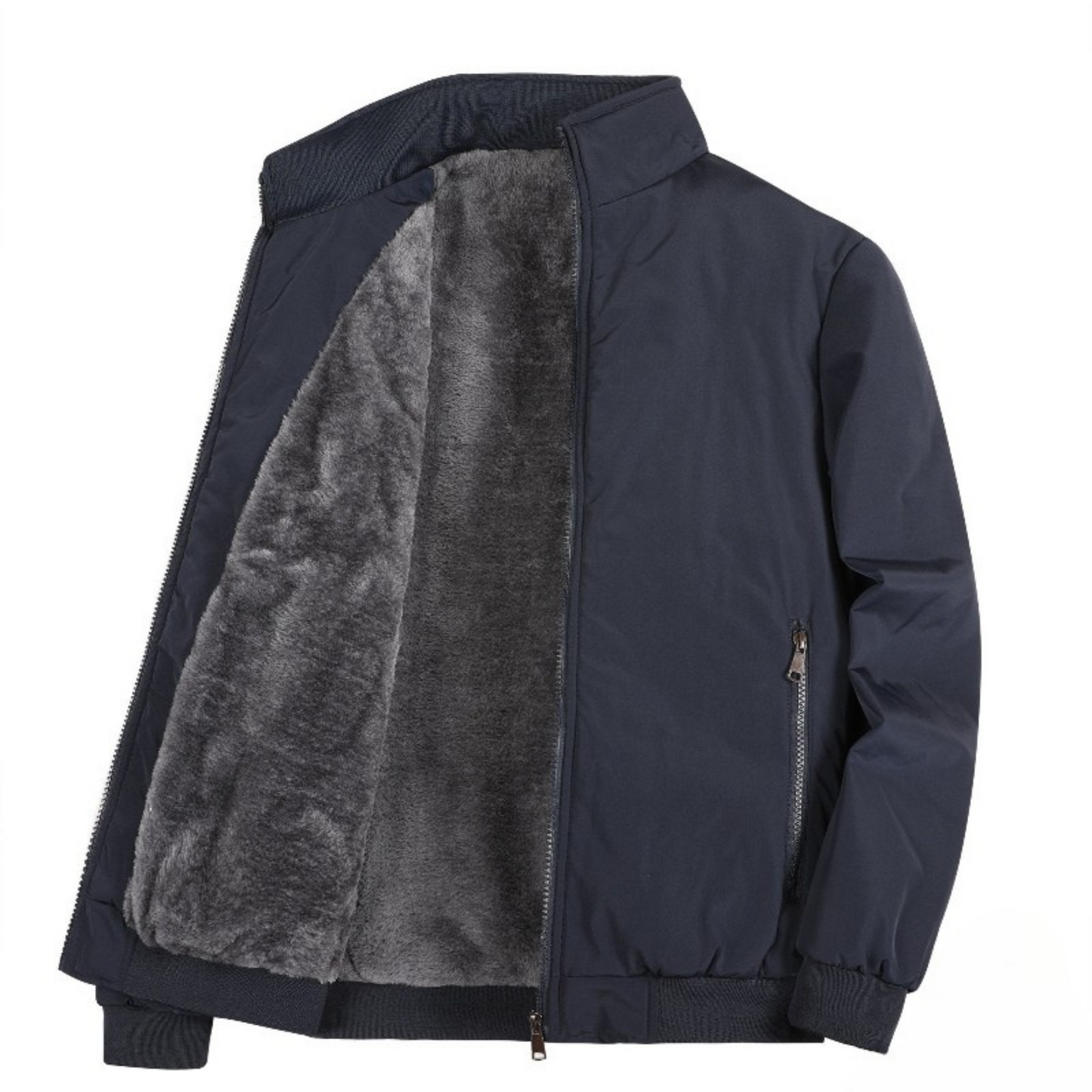 Vincent | Veste Outdoor Homme à Col Montant Zippé avec Doublure Polaire Unicolore