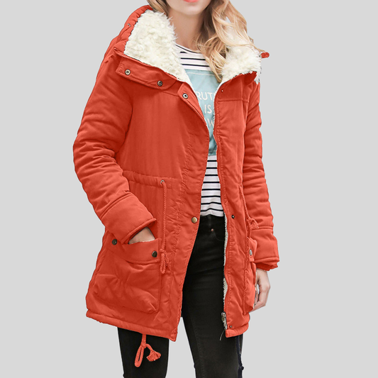 Brangwine | Parka longue femme avec doublure en shearling et capuche