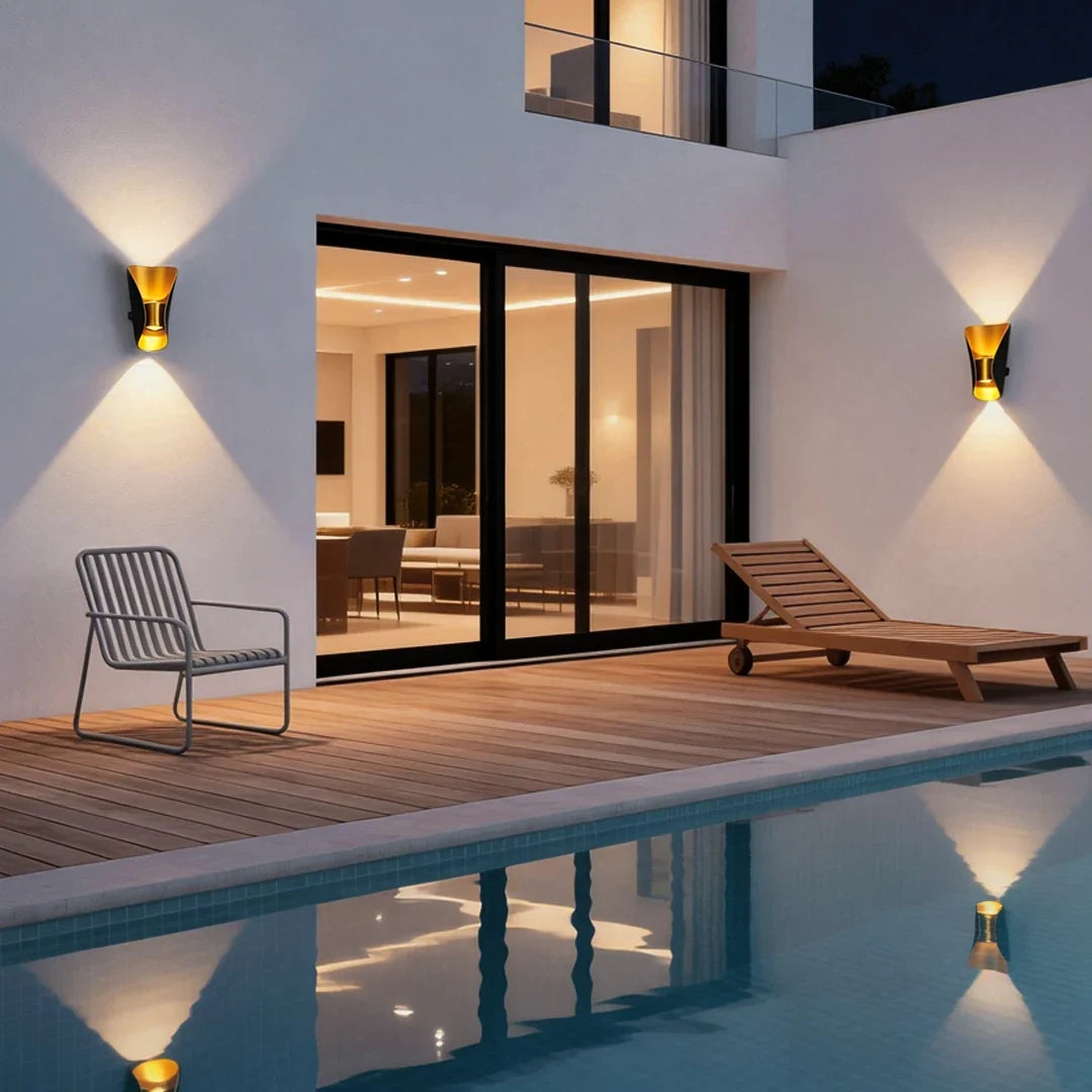 WandLicht Duo™ | LED-Up-and-Down-Wandleuchte für den Außenbereich