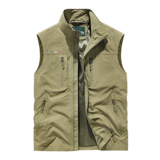 Rafferty | Gilet Homme Classique Zippé Col Montant avec Poches Multiples | Léger & Polyvalent