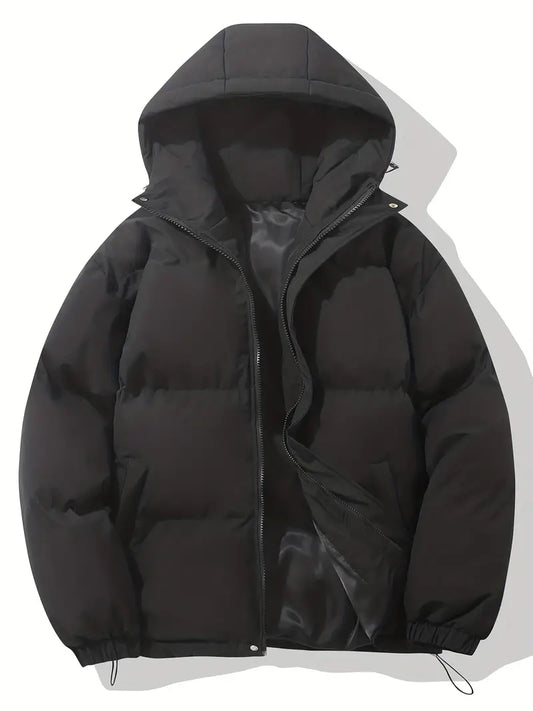 Delphina | Veste d’Hiver Unisexe Matelassée avec Capuche, Chaude & Élégante