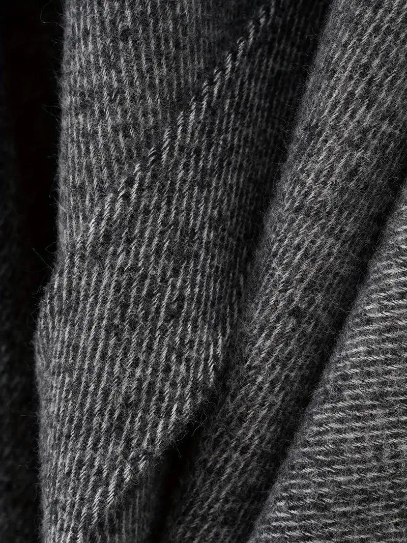 Prunelle | Châle Asymétrique Femme | Grande Étole avec Ceinture pour Automne & Hiver