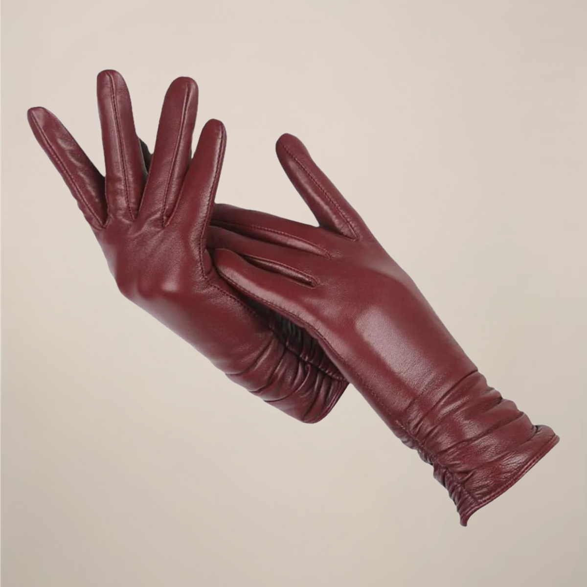 Vandeline | Gants Femme Classiques à Poignet Plissé Élégant | Style et Confort Chic