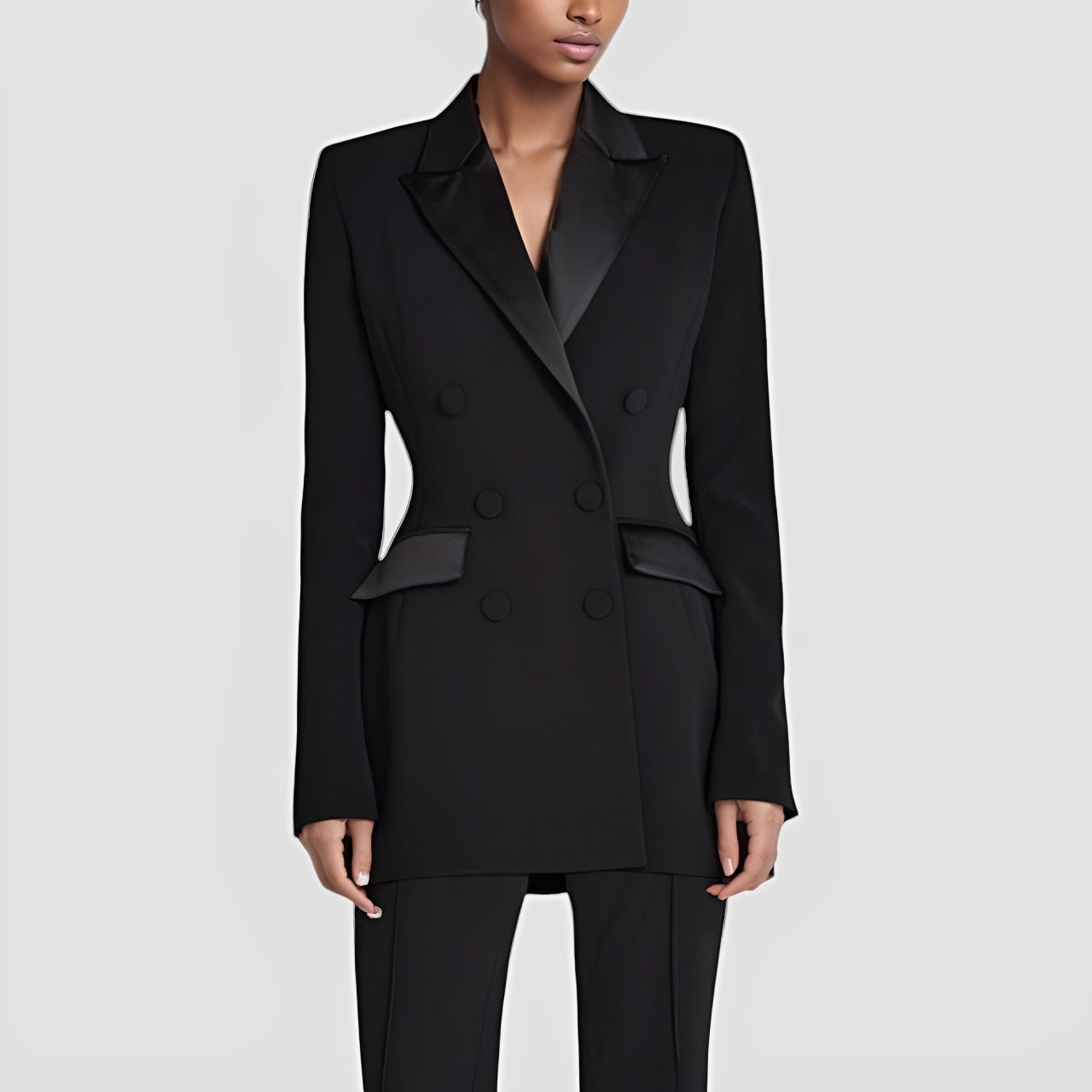 Blazer-robe double boutonnage pour femme – Chic, Structurée & Élégante