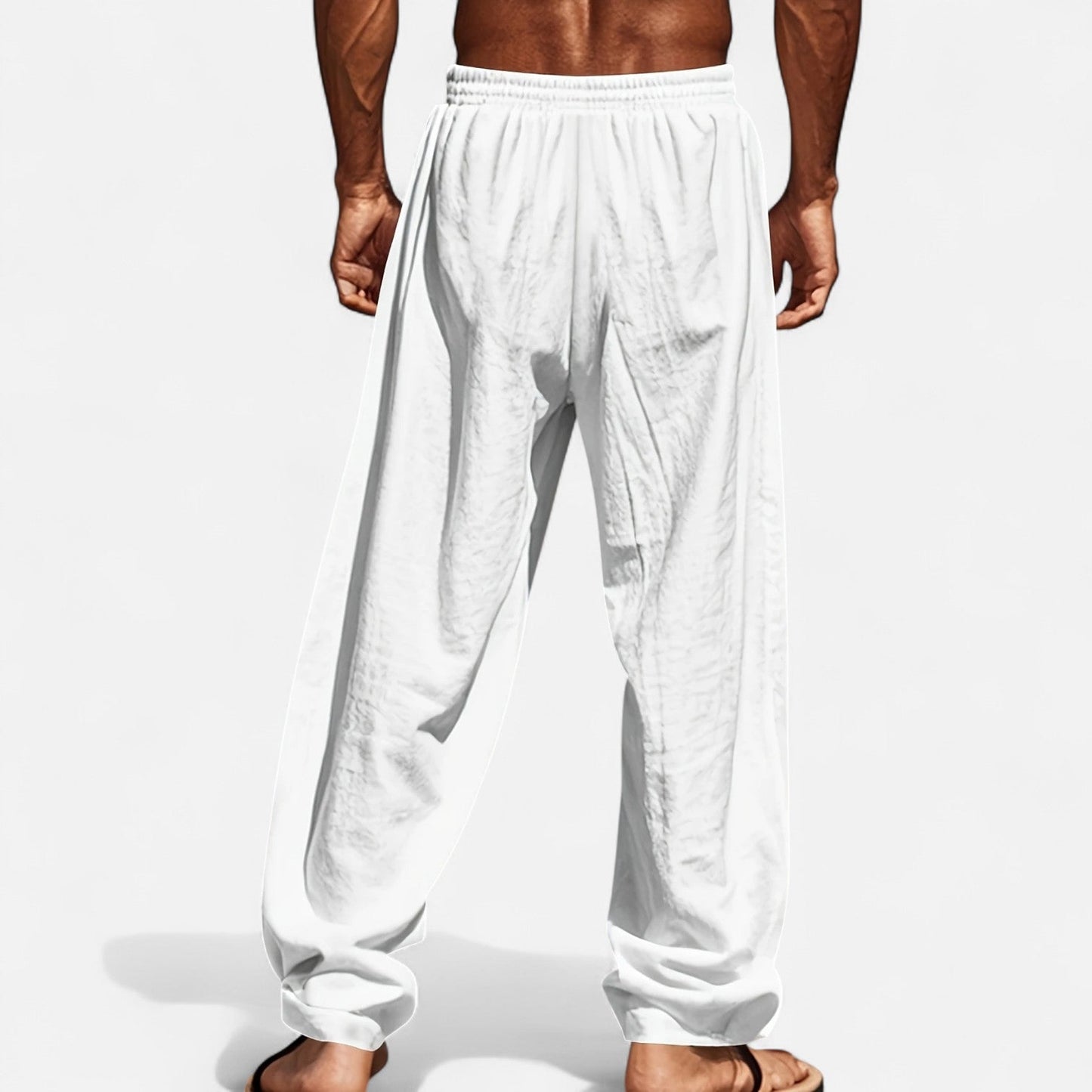 Cedric | Pantalon Homme Lin Détente Taille Élastique Confort Riviera