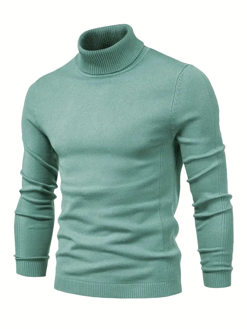 Benoîte | Pull Homme Slim Fit à Col Roulé, Tricot Classique Manches Longues Style Smart Casual