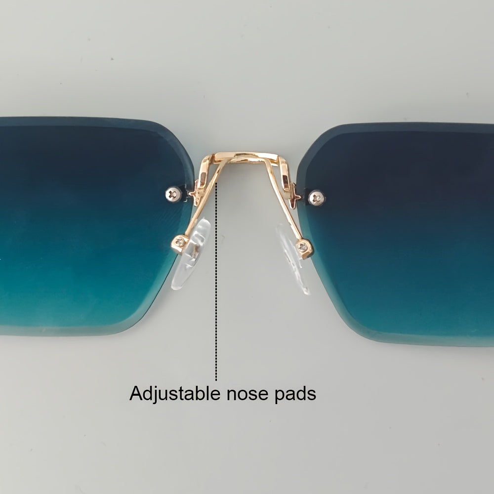 ClearFrame™ | Randlose quadratische Brille mit leichtem Metall-Kunststoff-Design