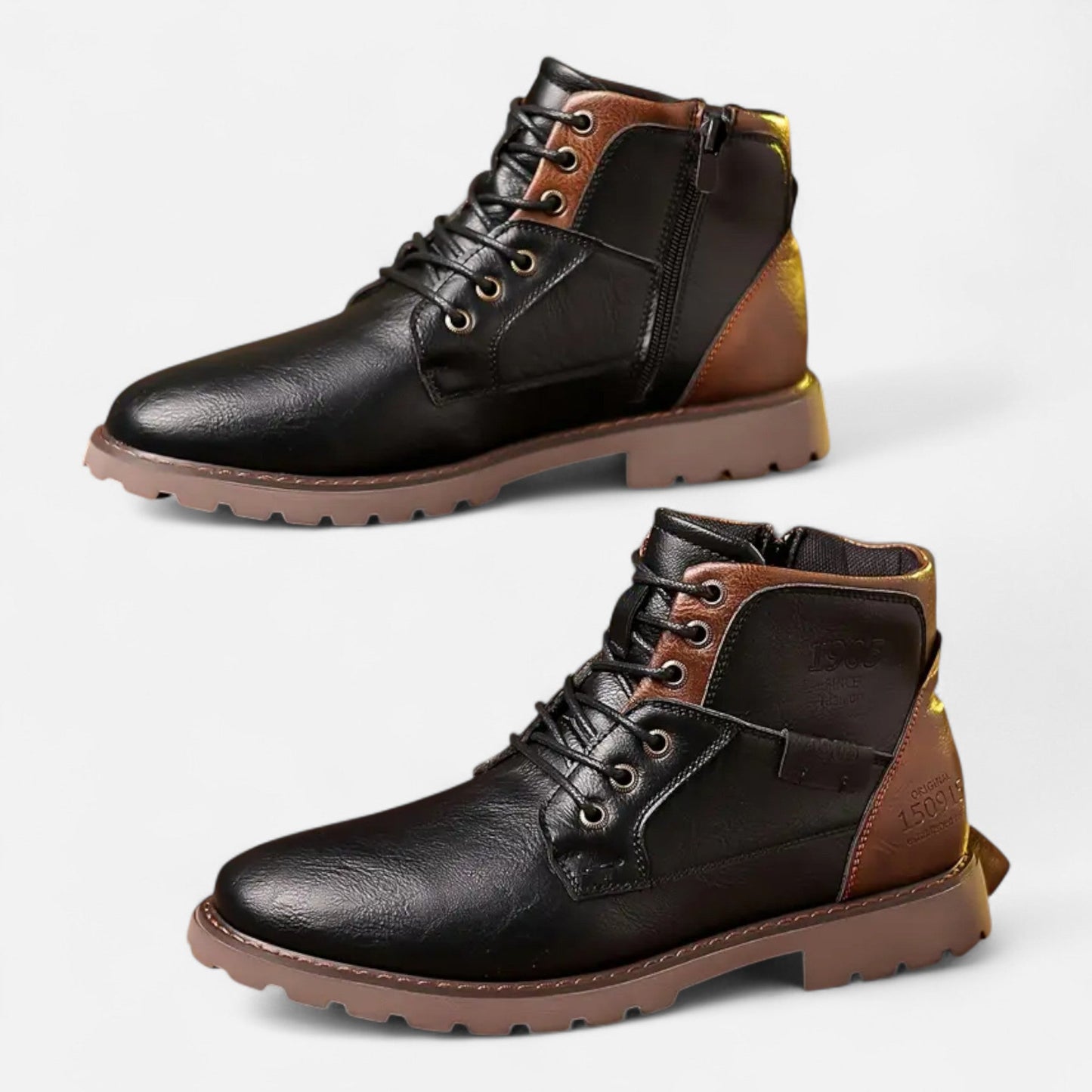 Bennet | Bottines Homme Vintage en Cuir Look Classique à Lacets