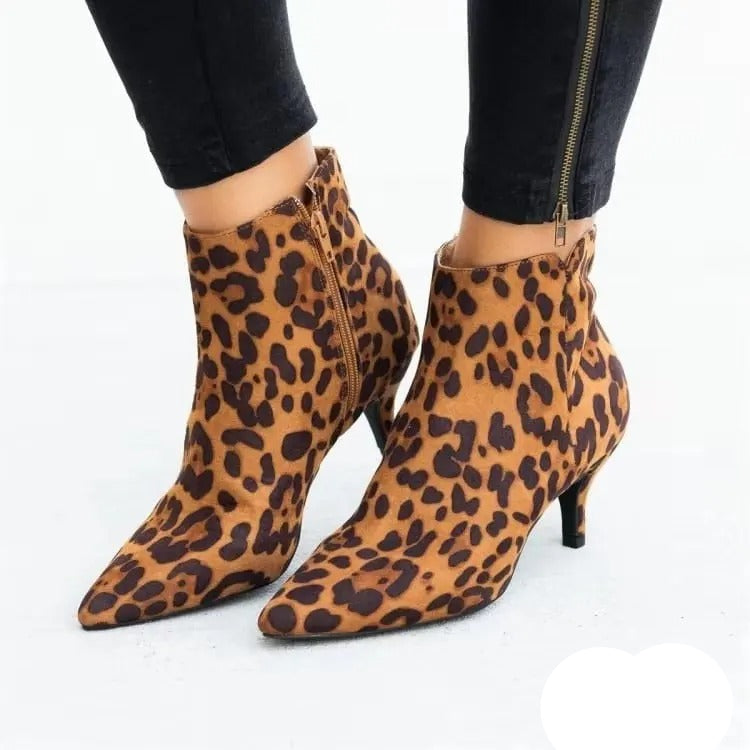Klara | Bottines à Talons avec Fermeture Éclair Latérale et Bout Pointu