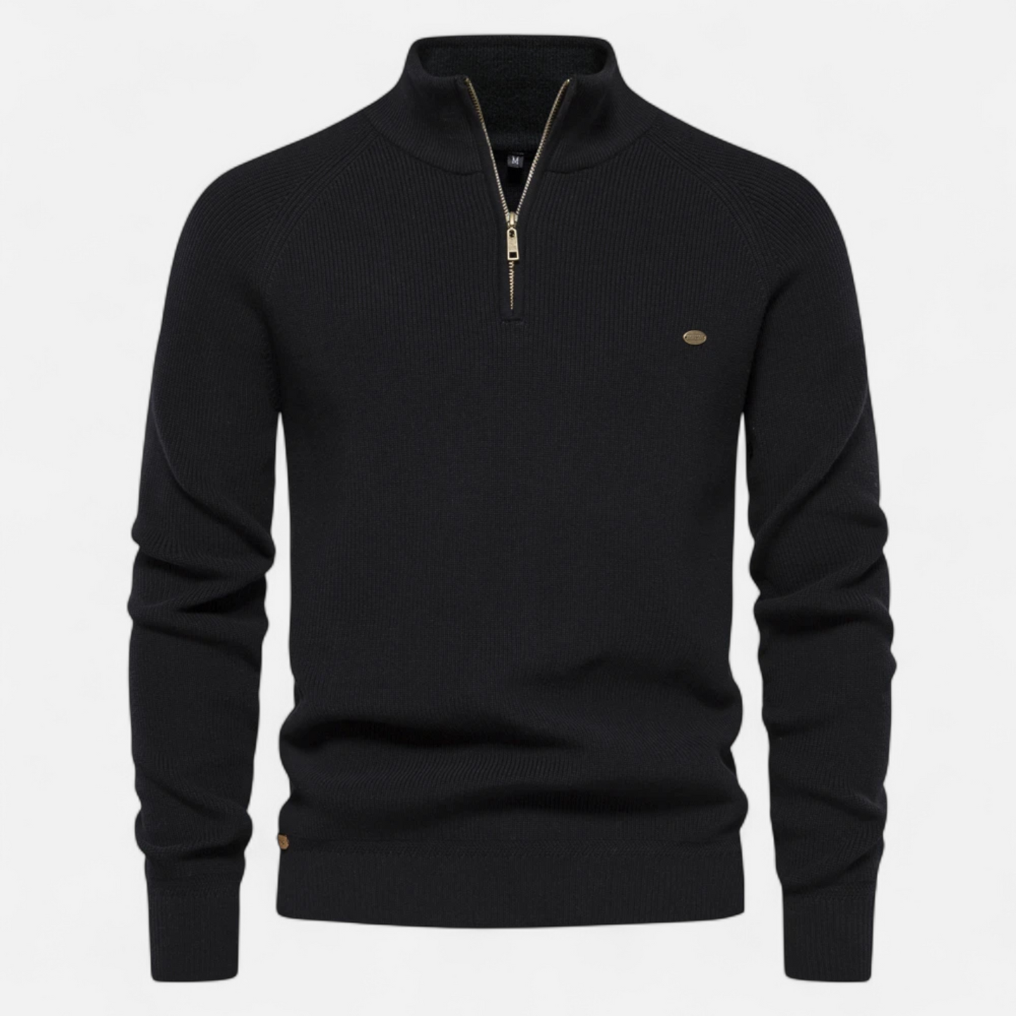 Calen | Pull Homme Col Montant Zippé en Coton Tricot Raffiné