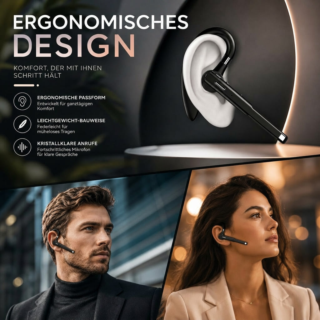 ClariVox™ | Bluetooth-Headset mit Dual-Mikrofon und Geräuschreduzierung