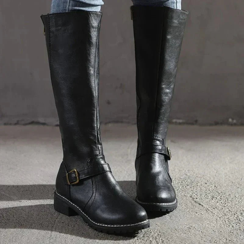 Bottes Hautes Femme | Cuir Élégant et Confort Automnal