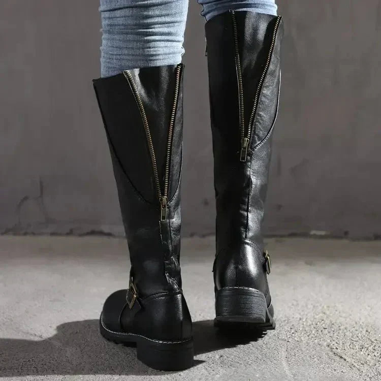 Bottes Hautes Femme | Cuir Élégant et Confort Automnal