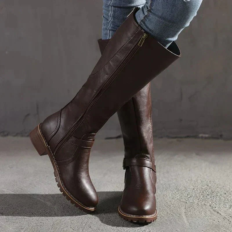 Bottes Hautes Femme | Cuir Élégant et Confort Automnal