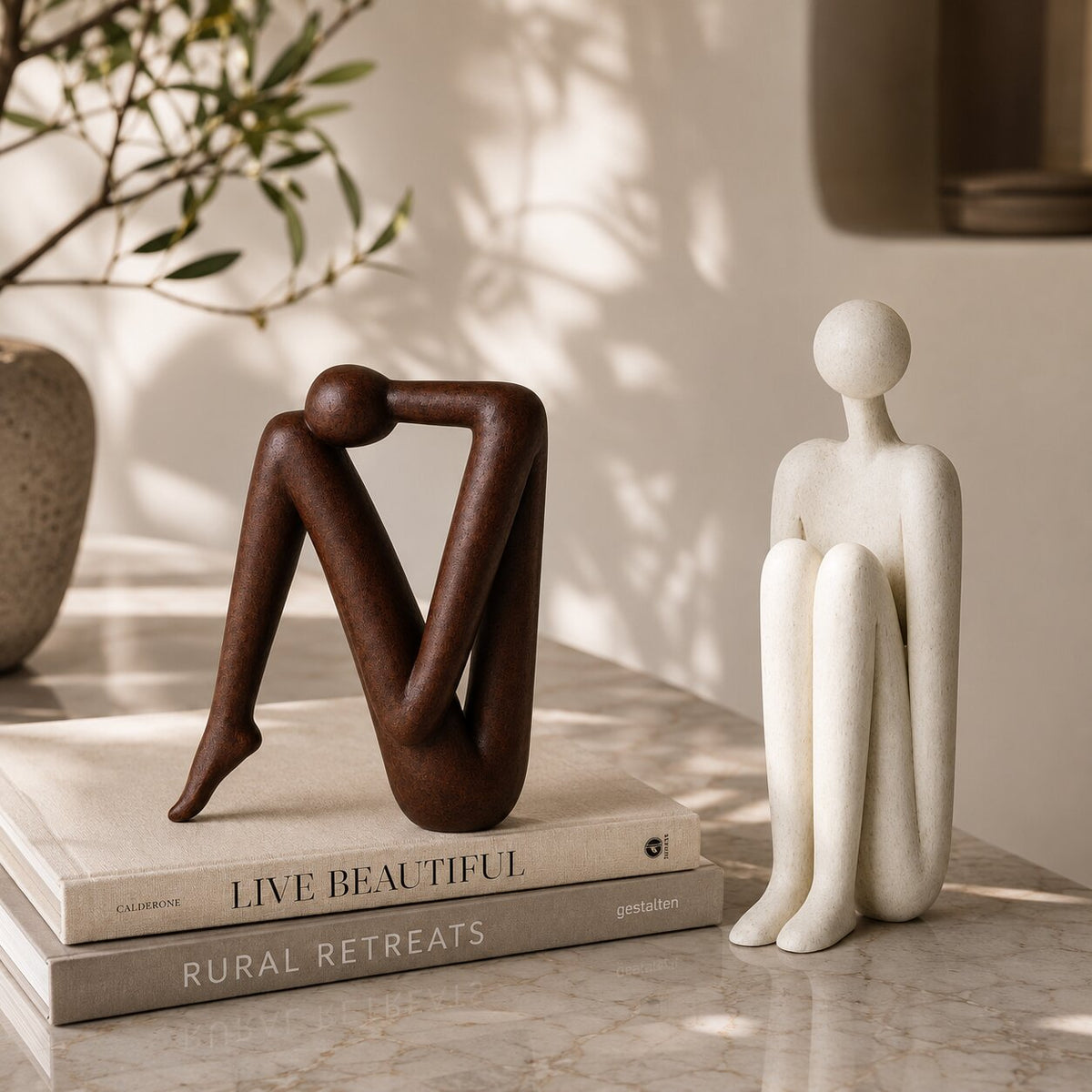 BuchSkulpta™ | Dekorative Porzellan-Buchstütze in modernem Design