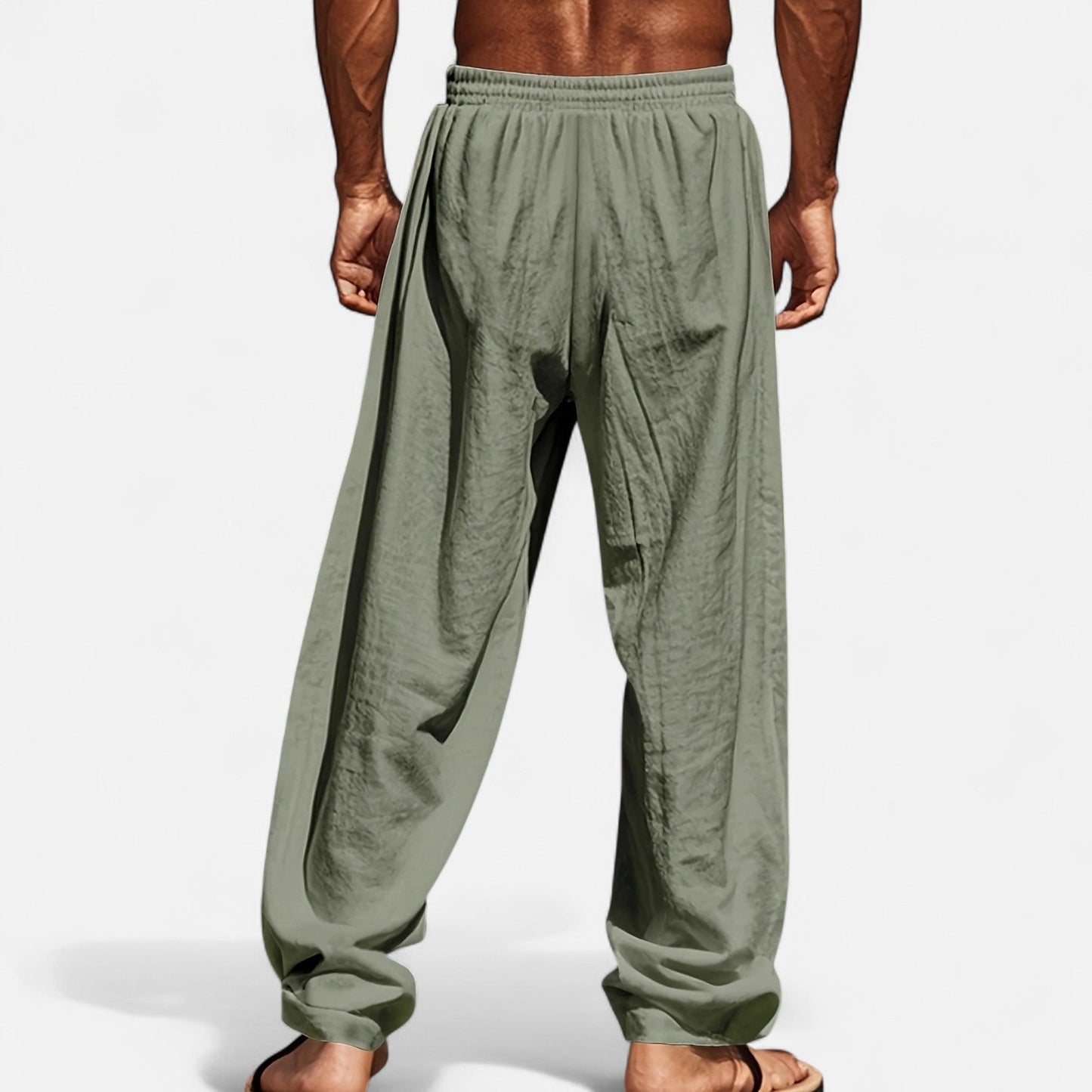 Cedric | Pantalon Homme Lin Détente Taille Élastique Confort Riviera