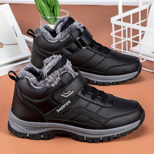 Merrick | Chaussures Homme Hiver Mi-Montantes à Lacets avec Scratch et Doublure Chaude Style Sneakers