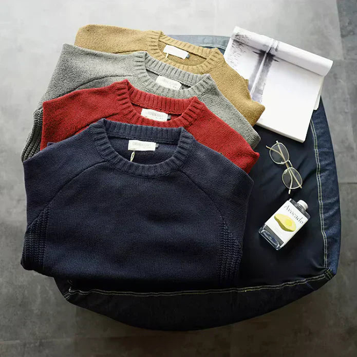 Pull en Maille pour Homme avec Patches aux Coudes | Style Classique et Confort Chaud