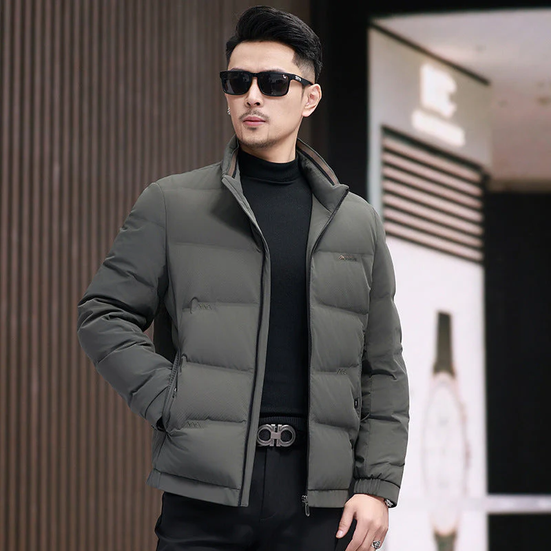 Hervian | Doudoune Homme Légère Matelassée, Coupe Regular, Col Montant, Chaleur Confortable