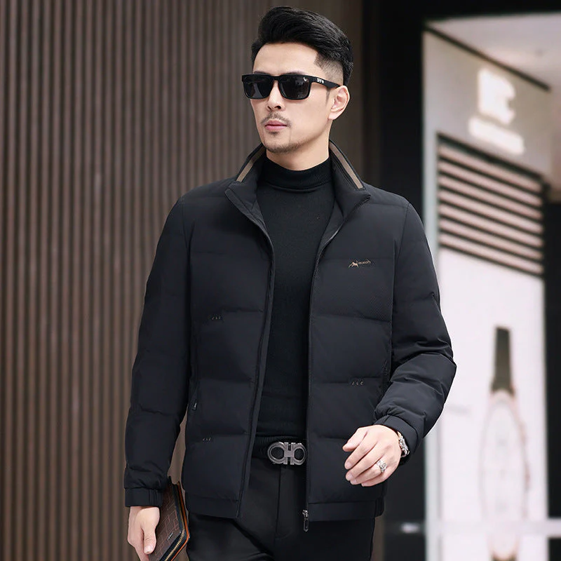 Hervian | Doudoune Homme Légère Matelassée, Coupe Regular, Col Montant, Chaleur Confortable
