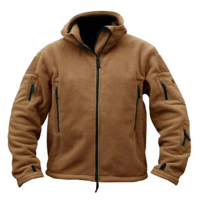 Clavien – Veste Homme Décontractée en Polaire, Capuche, Fermeture Zippée Intégrale et Poches Multiples