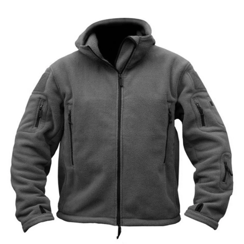 Clavien – Veste Homme Décontractée en Polaire, Capuche, Fermeture Zippée Intégrale et Poches Multiples