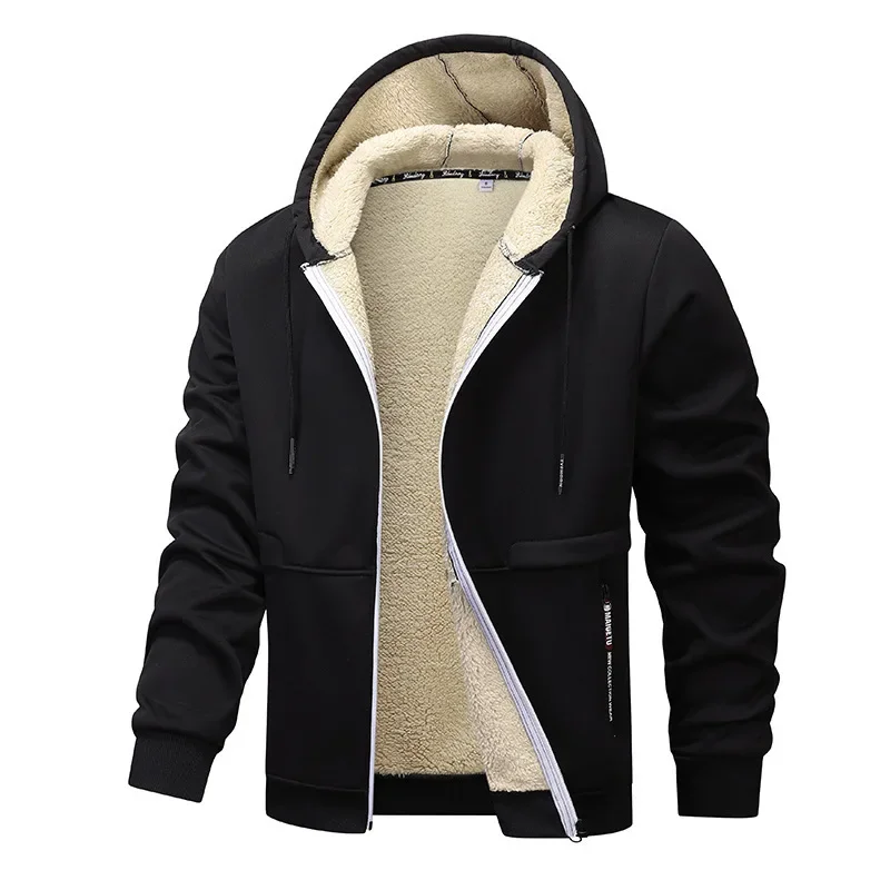 Jadrien | Hoodie Homme Doublé Polaire, Capuche, Fermeture Éclair Intégrale, Coupe Regular Relax