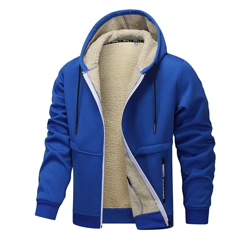 Jadrien | Hoodie Homme Doublé Polaire, Capuche, Fermeture Éclair Intégrale, Coupe Regular Relax