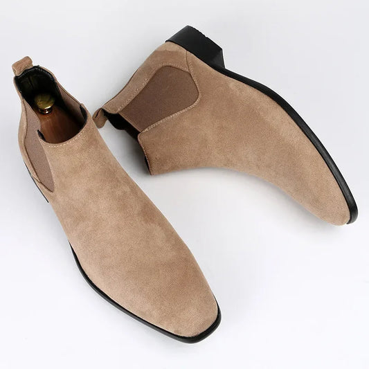 Quinton | Bottines Chelsea Homme à Bout Pointu avec Élastiques Latéraux, Design Élégant et Enfilage Facile
