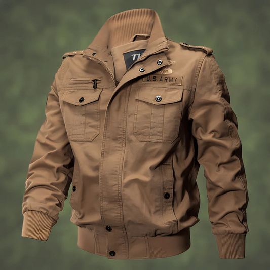 Kensley | Blouson Bomber Homme Regular Fit avec Poches Utilitaires & Finitions Côtelées Style Militaire