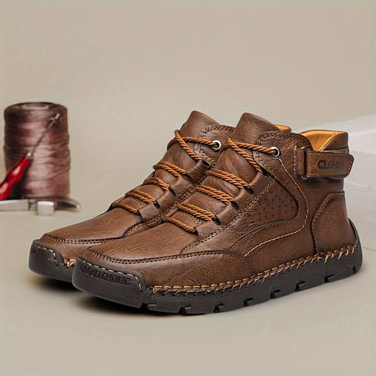 Torrick | Bottes d’Hiver Homme, Chaussures Montantes à Lacets et Velcro avec Doublure Chaude et Semelle Robuste