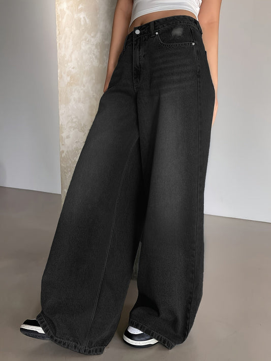 Dorabelle | Baggy Jeans Femme Taille Haute, Coupe Large avec Jambe Ample
