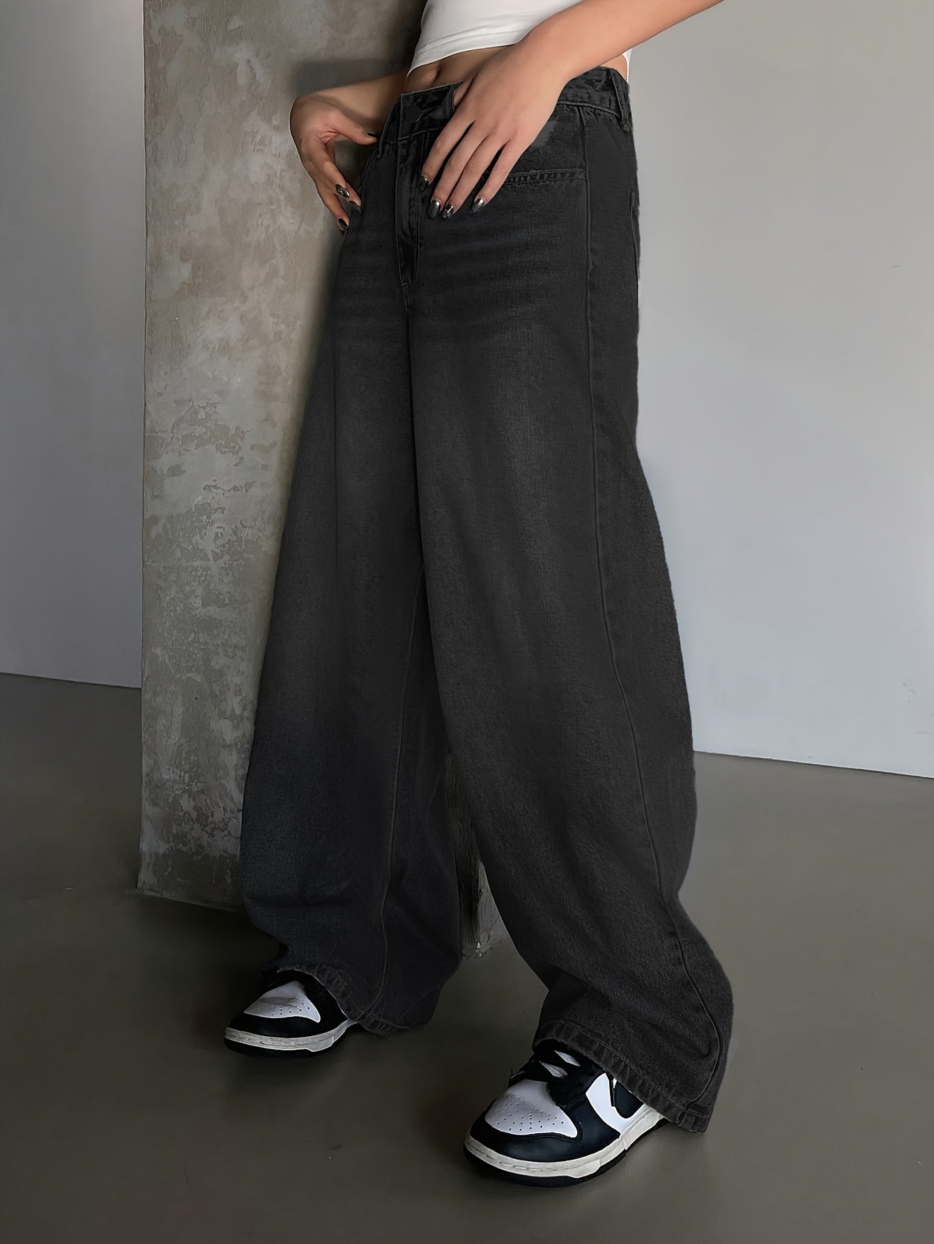 Dorabelle | Baggy Jeans Femme Taille Haute, Coupe Large avec Jambe Ample