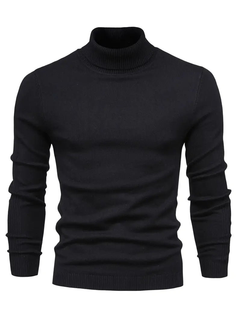 Benoîte | Pull Homme Slim Fit à Col Roulé, Tricot Classique Manches Longues Style Smart Casual