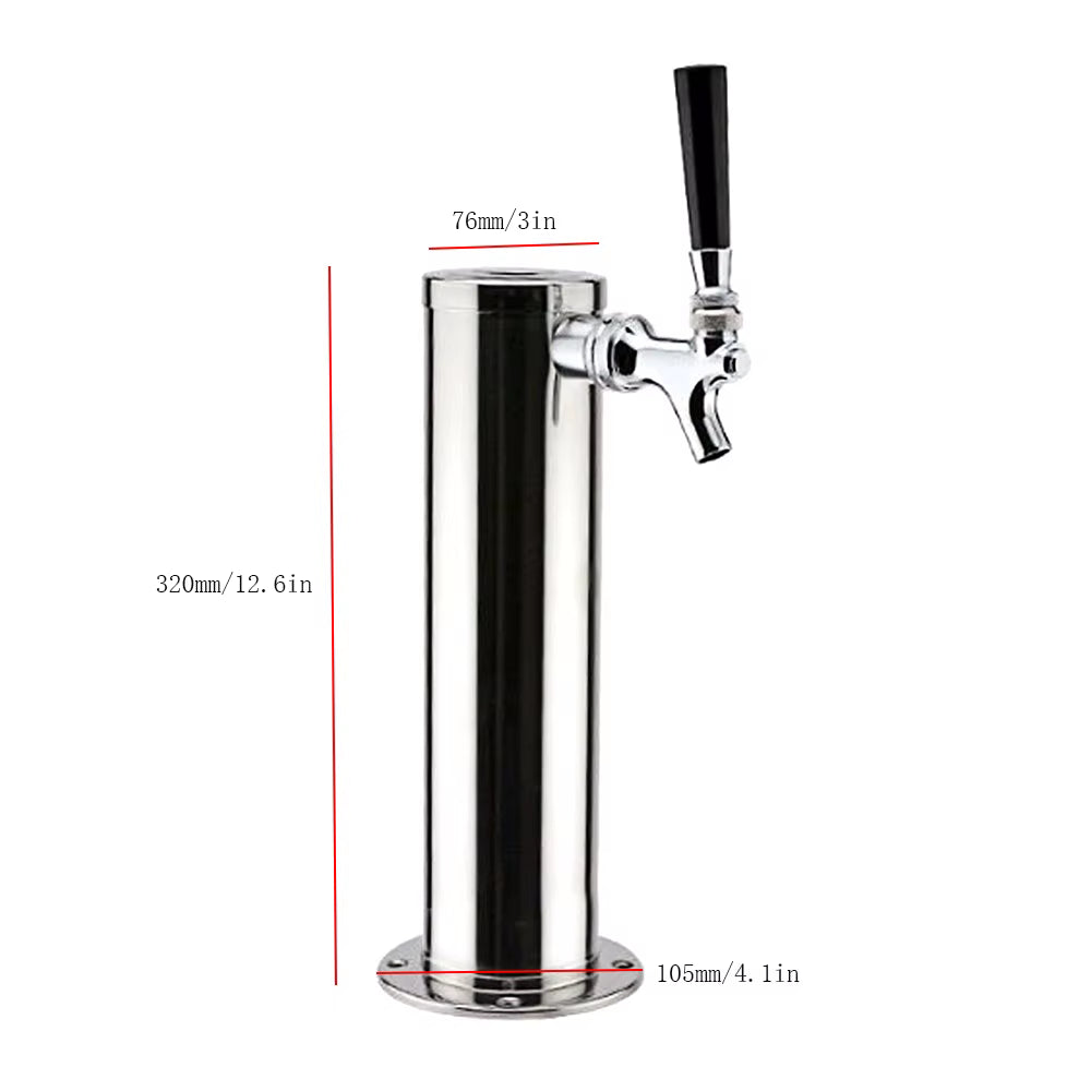 EdelZapf™ | Edelstahl-Bierzapfturm für die Hausbar mit Einzelzapfhahn
