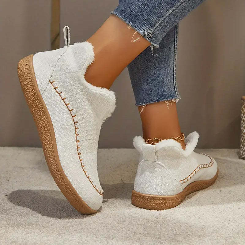 Calista | Mocassins d'hiver orthopédiques pour femme avec doublure en laine et détails de couture