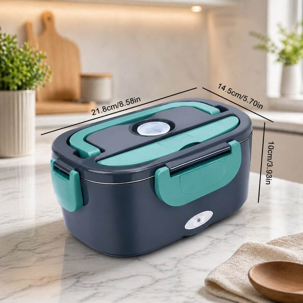 WarmBento™ | Elektrische Lunchbox mit Edelstahl-Innenbehälter und Heizfunktion