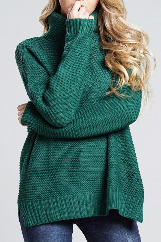 Abéline | Pull Chunky Knit Femme à Col Roulé, Maille Épaisse et Design Élégant