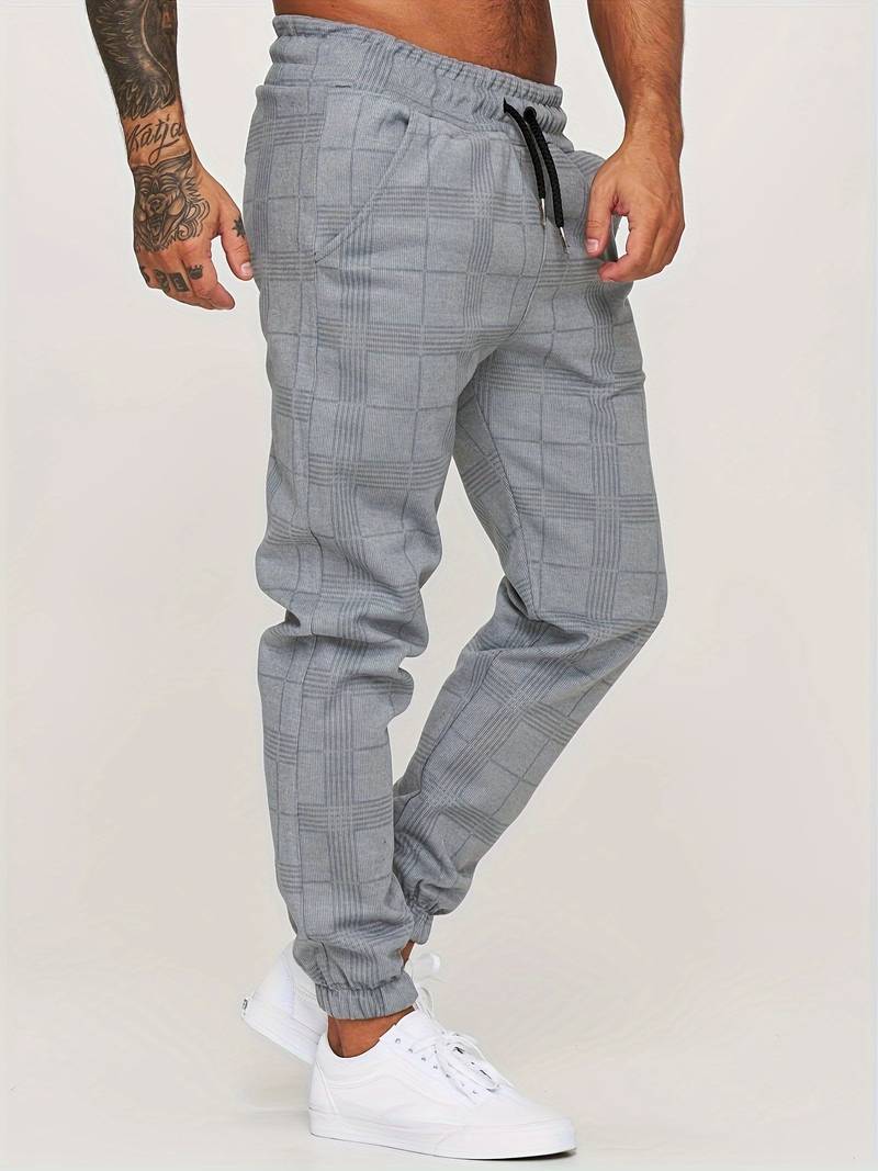 Wyatt | Pantalon Jogging Homme à Carreaux avec Taille Cordon